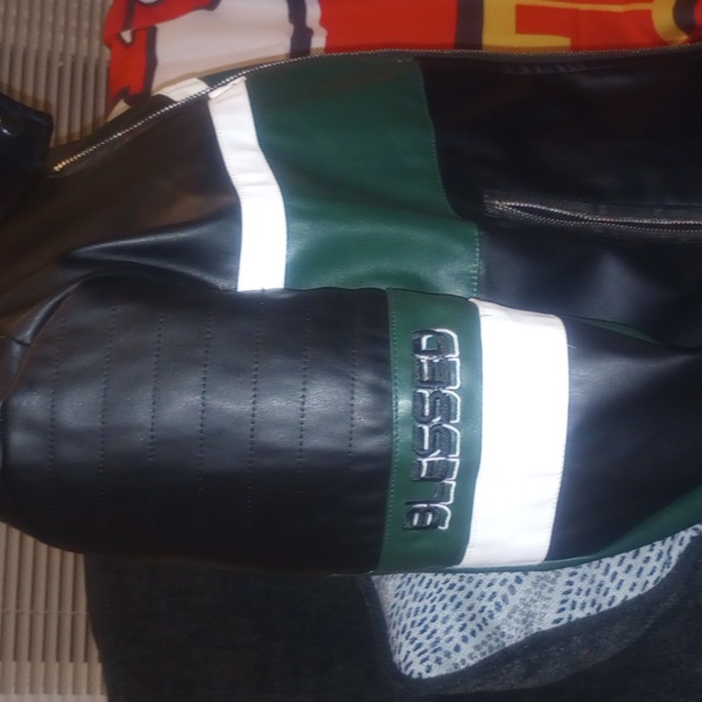 Black and Green Women's Jacket - Picture 2 of 3